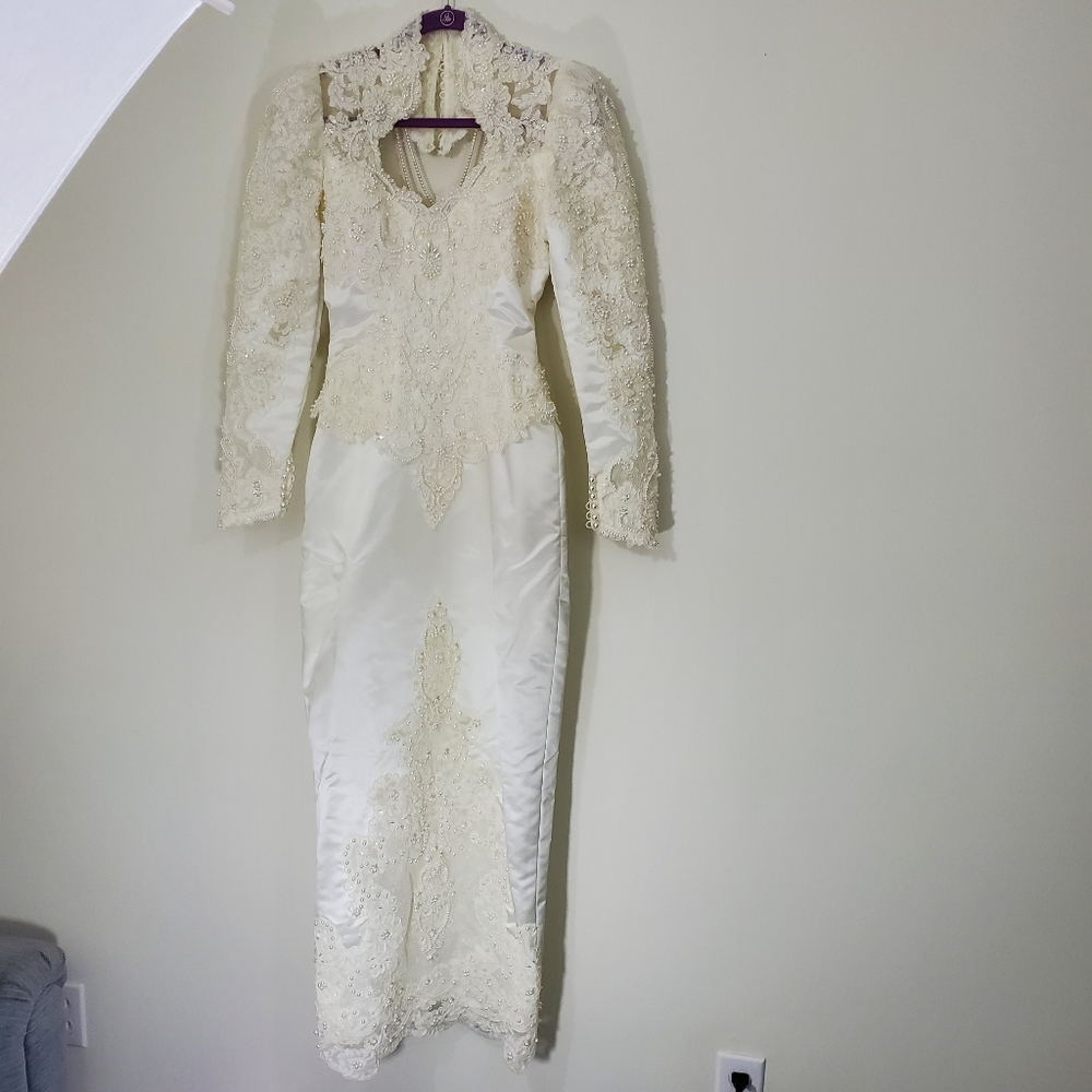 Bonny Ivory Beaded Wedding Gown.